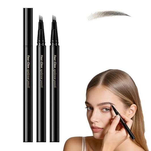 Eyebrow Dye for Men, Waterproof Magic Eyebrow Pencil, Beard Pencil Filler for Men, Waterproof Sweat Proof Long Lasting Eyebrow Makeup for Full, Defined Eyebrows (Brown*2Pcs)