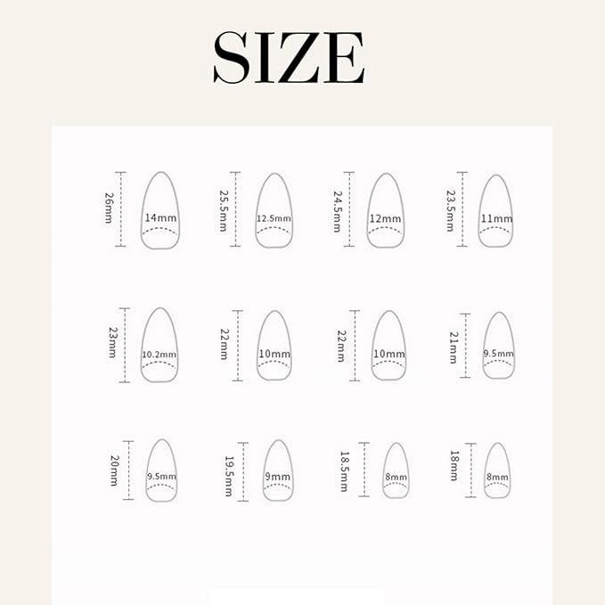 JONKASIPA 24 Pcs Almond Shape Press-On Nails Spring Cute Acrylic Nails, Artificial Gloss Full Coverage Light Green Fake Nails for Women and Girls Nail Decoration
