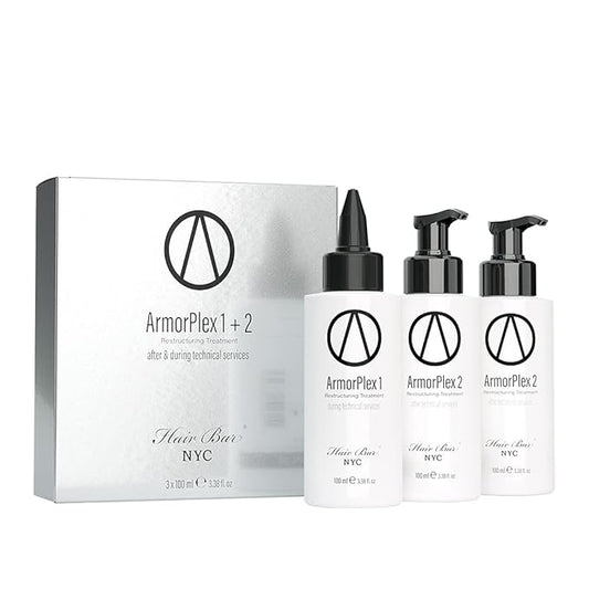 Armor Plex Restructuring Treatment Kit (Set of 3) - Instantly Protect and Repair Hair From Bleaching, Coloring, Perm and Relaxer Application (For All Hair Types) Made in Italy - 3.38oz / 100ml