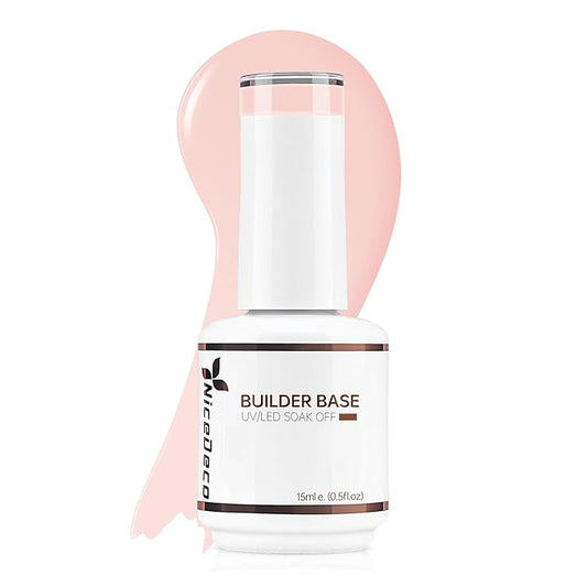 Nicedeco Builder Nail Gel 15ML 8 in 1 Base Gel Clear Polish Strengthener Hard Extension Gel for Nail Art Design-002