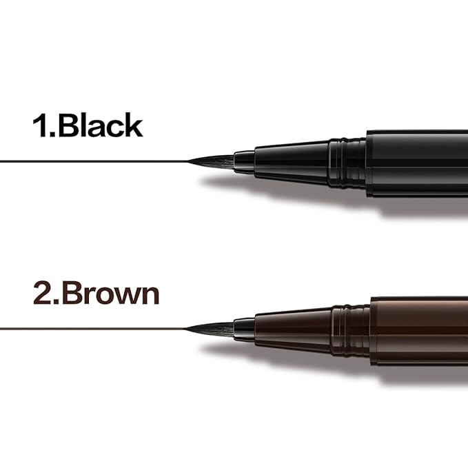 CARSLAN Liquid Eyeliner, Brown Eyeliner Liquid Liner, 12H Longlasting Eyeliners, Waterproof & Smudgeproof High Pigmented Eyeliners for Eye Makeup, Brown