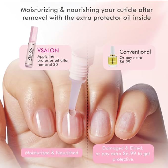 VSALON Press on Nails Medium Almond - Colorful Sfumato Golden Foil Nails Kit for Women, Reusable Opaque Soft Gel Fake Nails with Glue & Cuticle Oil - 32 PCS Glue On Nails in 16 Sizes (Mermaid)