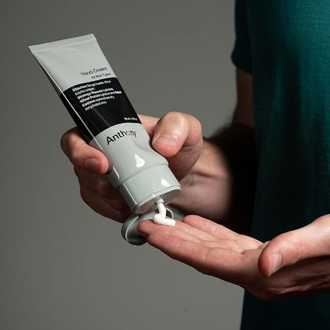 Anthony Hand Cream, 3 Fl Oz, Contains AHAs, Coconut Oil, Shea Butter, Glycerin, Aqua Cacteen; Heals, Hydrates, Soothes Dry, Chapped, Cracked Hands; Diminishes Tough Calluses