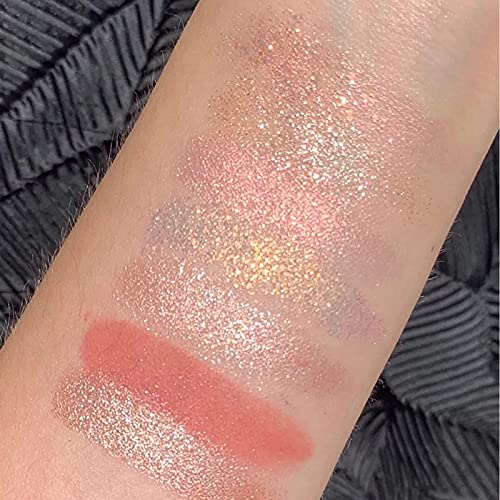 Kayswang 9 colors glitter eyeshadow palette makeup palette matte high pigment color cream texture natural eye shadow powder eye shadow palette in autumn and winter long lasting & waterproof (silver)