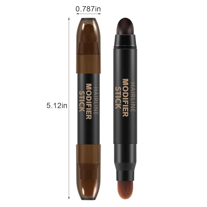 Boobeen Dual Ended Gray Away Root Touch Up Stick, Long Lasting Grey Hair Coverage Touch Up for Men and Women, Temporary Thinning Hair Concealer