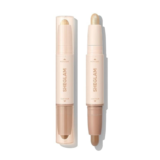 SHEGLAM 2-in-1 Contour & Highlight Stick Cream Waterproof Contour Stick-Hazelnut Latte