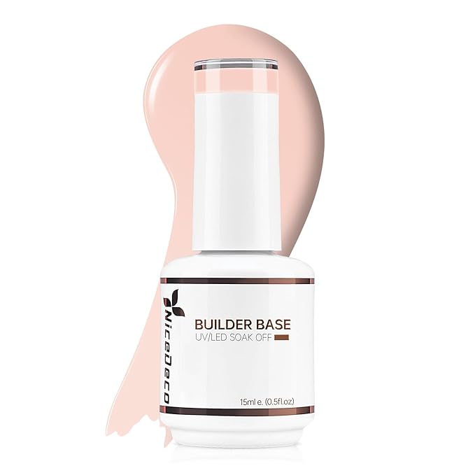 Nicedeco Hema Free Builder Nail Gel Polish 15ML Cruelty Free Vegan 8 in 1 Builder Base Gel Strengthener Hard Gel Extension Nail Gel -006