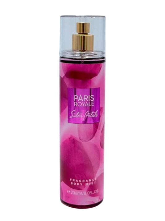 Paris Royal Satin Petals Body Mist for Women, 8 Fl Oz - Soft Floral & Clean Scent - All-Over Body Spray (Satin Petals)