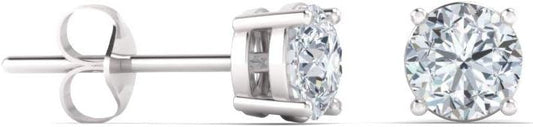 Diamondere Natural and Certified Gemstone Solitaire Petite Stud Earrings in 14K Solid Gold | 0.20 Carat Earrings for Women