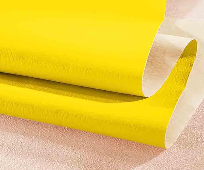 Leather Repair Patch,Self Adhesive Leather Repair Tape for Damaged Leather Furniture, Sofa Seating,Car Seats (Yellow,19x4 inch)
