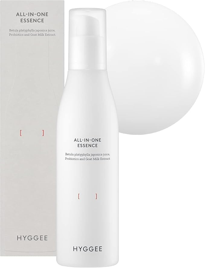HYGGEE All in One Essence - Moisturizing Face Gel Lotion for All Skin Types - Probiotics & Hyaluronic Acid - Fresh and Soft Formula - Skin Irritation Free, 3.71 fl.oz.