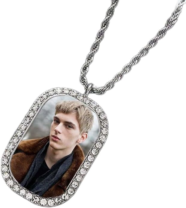 CLYLIFE Picture Necklace Personalized Photo,Custom Disc/Heart Pendant for Men Women Dad Mom Customized Necklace with Chain Photos Memorial Gifts for Mother's Day, Birthday, Anniversary