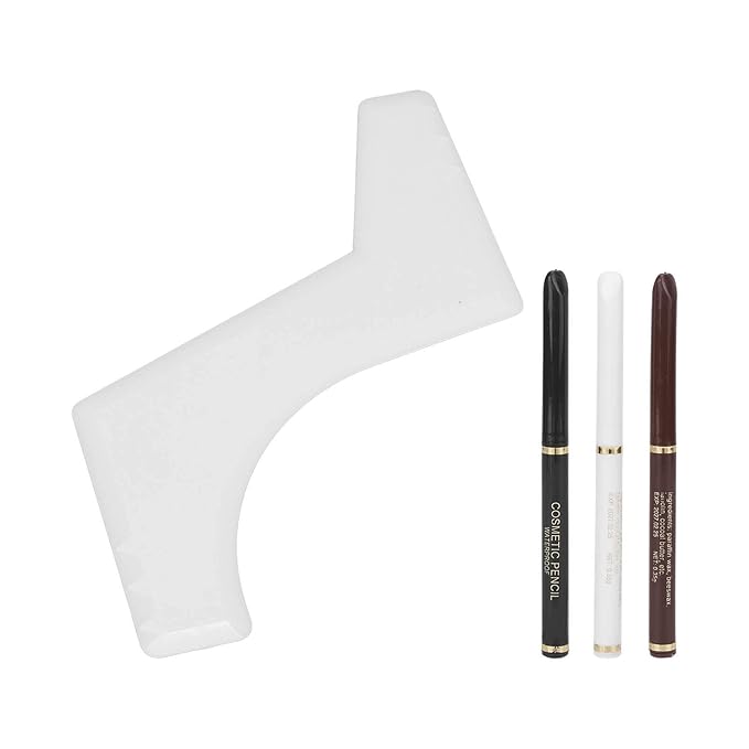 Beard Pencil Filler Kit water proof Long Lasting Beard Styling Pencil Set with Guide Template for Men Facial Hair Grooming 3PCS Beard Pen 1PC Template