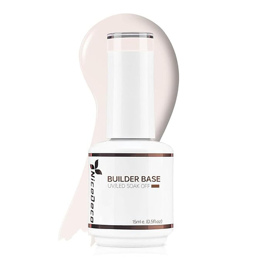 Nicedeco Builder Nail Gel 15ML Clear Base Gel 8 in 1 Strengthener Hard Gel Builder Extension Nail Art Design-009
