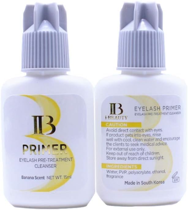 3PCS IB Beauty Eyelash Extension Glue Primer Premium With Gel Remover Clear Eyelashes Super Bonder Professinal Adhesive Hardener 3bottles/set Professional Salon Use by LAVA