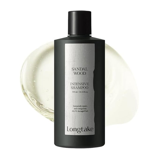 LONGTAKE Sandalwood Intensive Hair Perfume Clarifying Shampoo 10.1 Fl Oz, 300MLㅣVolumizingㅣAnti-frizzㅣImproves softnessㅣFor All Types