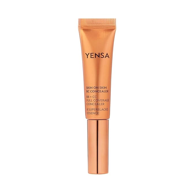 YENSA Skin On Skin BB + CC Full Coverage Concealer - Color Correcting Serum Concealer - Creaseless & Brightening Formula with Hyaluronic Acid & Superfood Complex - Fair Warm (0.34 Fl oz)