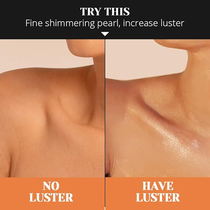 Liyalan Shimmer Body Oil Golden Brown 5 Color Bronze Face Glow Pearl Highlighter Illuminator Body Makeup Shine Glitter Gold Liquid Taning 3.38 Fl Oz