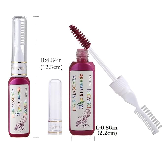 DSADKI Temporary Hair Color Mascara Washable Hair Dye Stick Non-toxic Instant Hair Chalk Dye for Girls Women (Pink)
