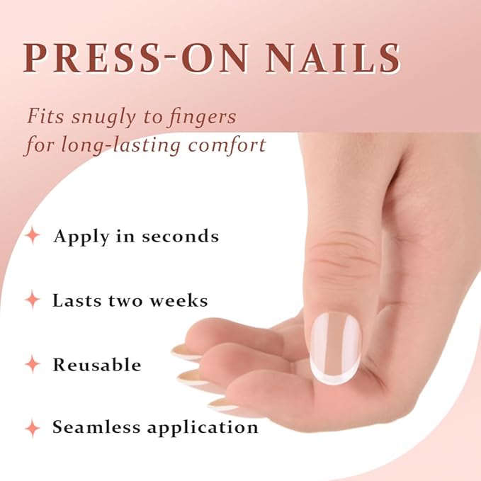XZMeiLun Press On Nail, French Tip Chrome Acrylic Press On Nails Short Round, Designer Reusable Glazed Fake Nails, Glossy Soft Gel Nails Wedding and Party, Stick On Glue On Nails Press Ons for Women