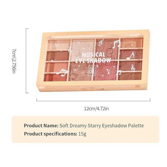 Eyeshadow Palette, Soft Matte & Romantic Shimmer, Low Saturation for Natural Look, Smooth Texture, High Pigment, No Fallout, Soft, Silky, Half-Wet Powder, Radiant, Clear, and Seamless Finish-4#