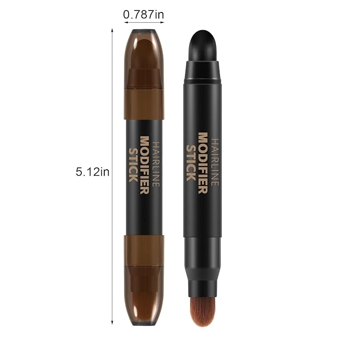 Boobeen Dual Ended Gray Away Root Touch Up Stick, Long Lasting Grey Hair Coverage Touch Up for Men and Women, Temporary Thinning Hair Concealer