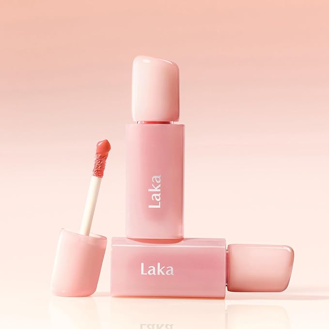 Laka Popping Balloon Lip Stain, 4.5g/0.15oz, Glossy Plumping Lip Tint, Moisturizing, Non-Sticky Texture for All-Day Hydration, Vegan, K-Beauty (#512 Sizzling)