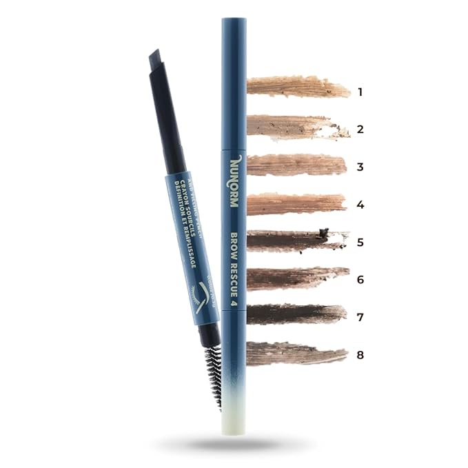 Brow Rescue Eyebrow Brush & Pencil for Men - Shape, Define & Fill In - Brow, Beard & Sideburn Filler Pen - Long-Lasting Formula (Cinereous)