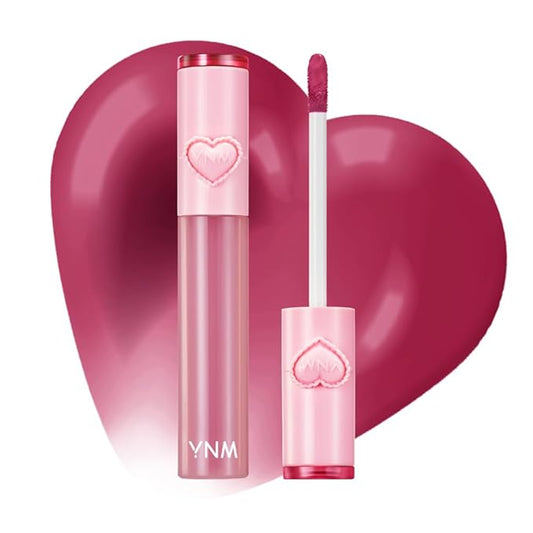 YNM Heart Jelling Tint, PLUM JELLING, Silicone Lip Brush Included, K-Beauty, Non-Sticky, Moisturizing, Smudge-Proof, Korean Lip Tint, Long-Lasting, Vivid Color, 0.09 oz