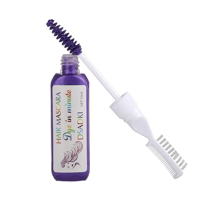 DSADKI Temporary Hair Color Mascara Washable Hair Dye Stick Non-toxic Instant Hair Chalk Dye for Girls Women (Purple)