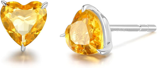 FANCIME 14k Solid Yellow Gold Stud Earrings Gemstone Prong Cluster Stud Earrings Fine Jewelry Gifts for Her Mom Women Wife