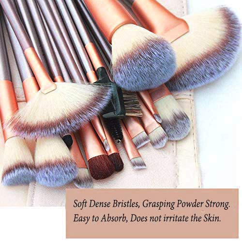 Makeup Brush Sets, NEVSETPO 28PCS Synthetic Make Up Brushes Include 24 Makeup Brushes 2 Sponges Beauty Blenders, 1 Dual End Masks Spatula, 1 Brush Egg Cleaner, Travel-Friendly Easy Clean Makeup Case