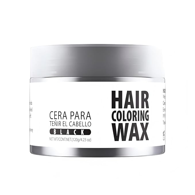 Gowwim Hair Wax Color, Temporary Hair Dye Color Wax Natural Hold & Non - Greasy for Women & Men 4.23 Oz Black