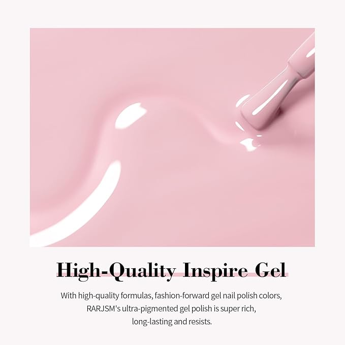 RARJSM Nude Gel Polish Neutral Color Skin Tone Gel Nail Polish 15ml Natural Color UV LED Cured DIY Soak off Gel Polish Single Bottle(Pale Purple Pink)