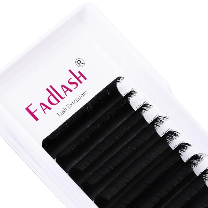 Mega Volume Lash Extensions 0.03-0.10mm C D CC DD L Curl 8-30mm Length Easy Fan Volume Lashes Self Fanning Eyelash Extensions 2D-20D (0.03-CC, 15-20mm Mix)