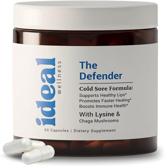 L-Lysine Cold Sore Treatment For Lips With Immune Support - L Lysine 1000mg Capsules, Chaga, Bee Propolis, Vitamin C, Zinc & Licorice Root Extract - Non-GMO, Vegetarian, 60 Capsules for Men and Women