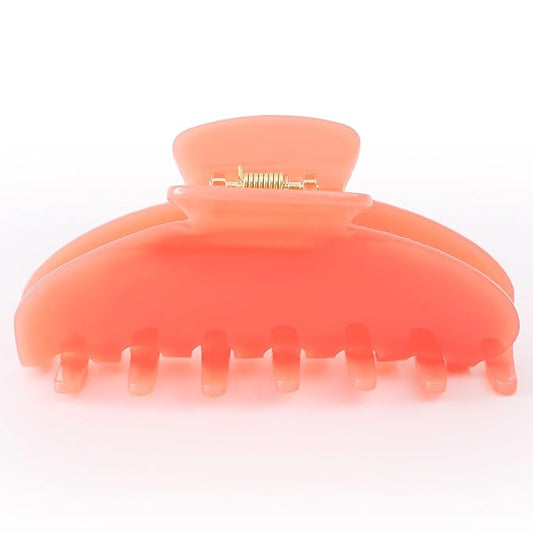 Big Hair Claw Clips for Thick Hair, Nonslip Large Orange Hair Clips Acetate, Celluloid Butterfly Jaw Clips, Strong Hold for Women