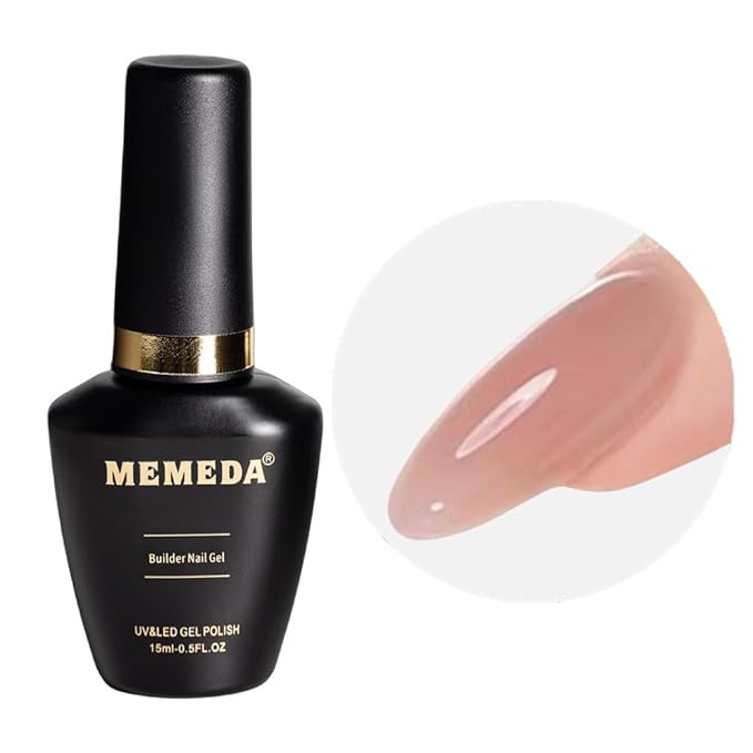 MEMEDA Clear Builder Gel for Nails 7 in 1 Nail Builder Strengthener Gel Clear Color Builder Extension Nail Gel for Holiday Nail Art Design for Girls
