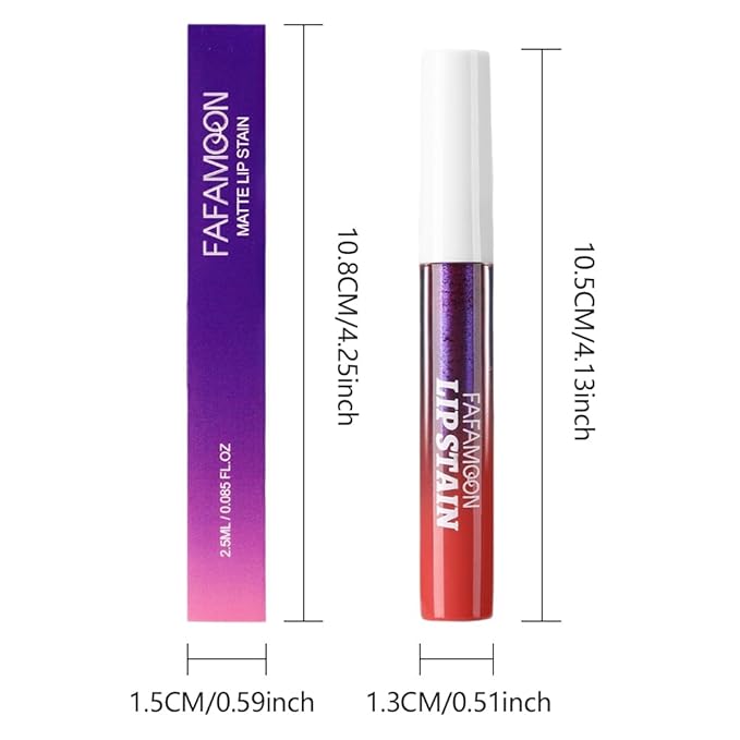 FAFAMOON Neutral Brown Peel Off Lip Stain Tints, Liquid Lipstick Lip Stain Long Lasting Waterproof for Women, Non-stick Cup Lipstick Peel Off Highly Pigmented Not Faded Smudge-proof Easy to Apply, 04#