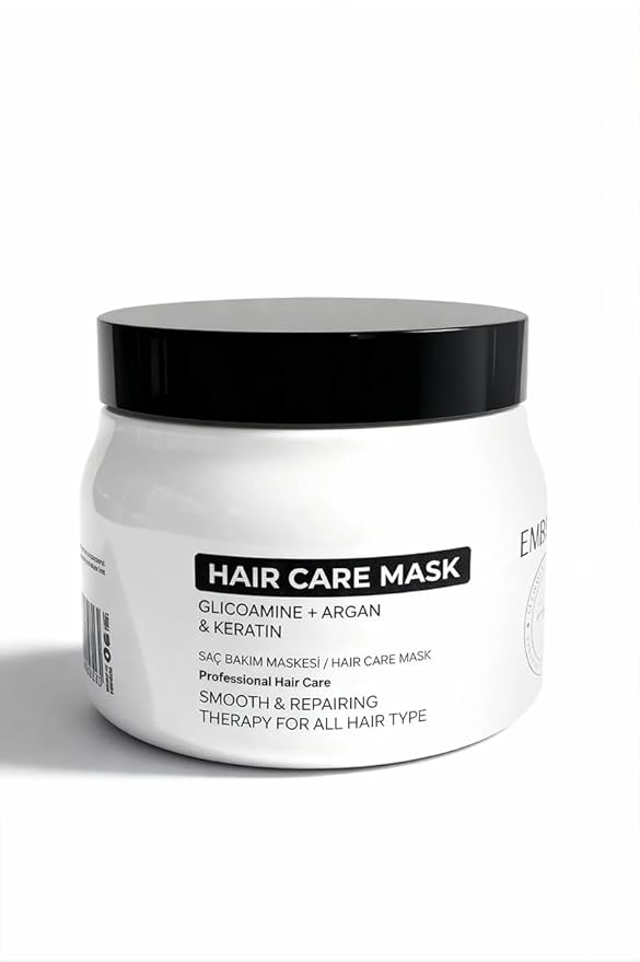EMBEAUTY Intensive Keratin Deep Repair Hair Mask – Nourishing & Strengthening Formula for Dry, Damaged and Dull Hair, Moisture-Rich Softening Care, Suitable for All Hair Types 500 ml / 16.91 fl oz