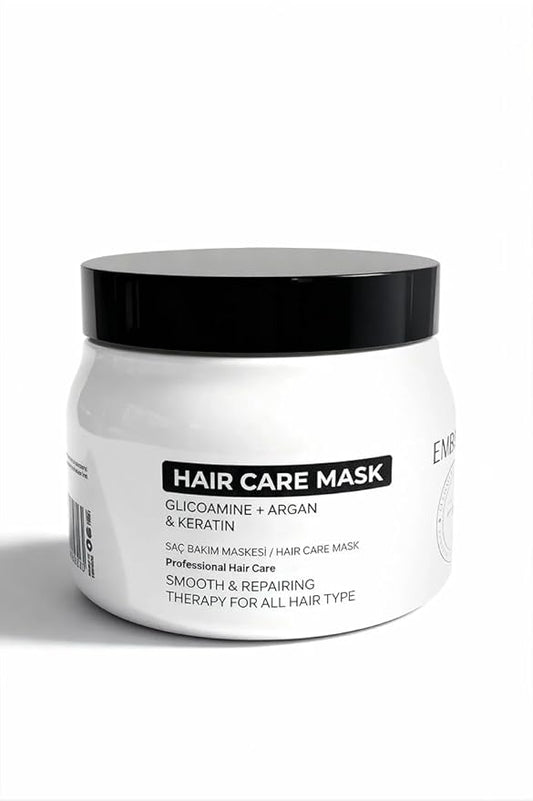 EMBEAUTY Intensive Keratin Deep Repair Hair Mask – Nourishing & Strengthening Formula for Dry, Damaged and Dull Hair, Moisture-Rich Softening Care, Suitable for All Hair Types 500 ml / 16.91 fl oz