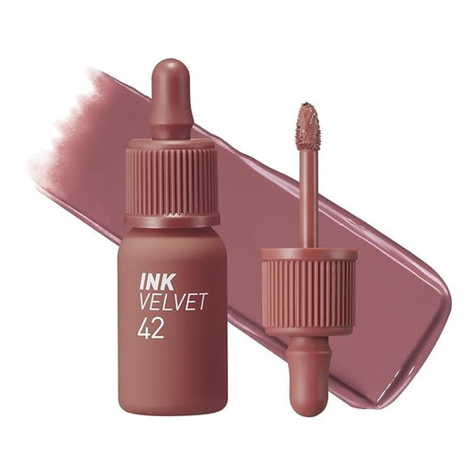 Peripera Ink the Velvet Lip Tint - High Pigment Color, Longwear, Weightless, Gluten-Free, Paraben-Free (042 PINKISH NUDE)