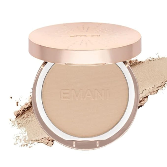 Emani HD Bamboo Setting Powder for Makeup or No Makeup Look, Natural Minerals for Sensitive Skin, Talc Free, All Skin Tones, Made in the USA