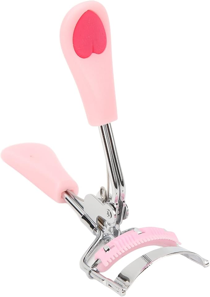 Professional Eyelash Eyebrow Makeup Tool Set Double Ended Lash Comb Brush Curler Tweezers Kit for Home Beauty Salon Pink Stainless Steel ABS Nylon 5 Pieces