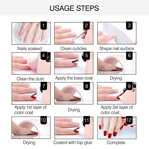 MEMEDA Gel Nail Polish, White UV LED Gel Polish, 0.27 Fl Oz