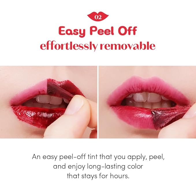 ETUDE Dear Darling Peel Off Lip Stain (Pink Flash) – Teen girl gifts, Hydrating Hydrogel Tint, Long Lasting & Waterproof, High Pigment, Easy Peel Off, All‑Day Color Lip Tattoo