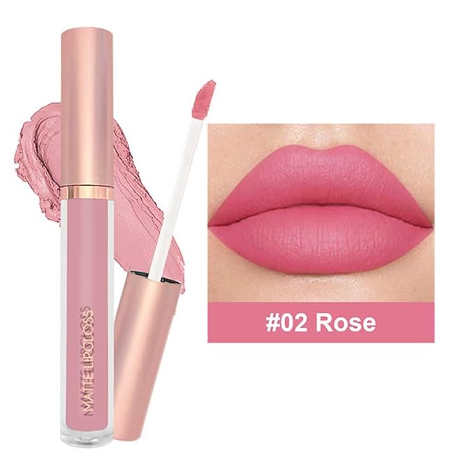 BestLand 6PCS Nude & Coral Liquid Lipstick Set, Matte Lip Gloss Long Lasting Waterproof, Lightweight Full Coverage Lip Color Collection with Nude Rose Peachy Coral Bright Red Shades for Daily Makeup