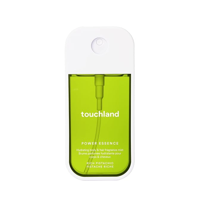 Touchland Hydrating Body & Hair Fragrance Mist, Rich Pistachio, 2 FL. OZ. Travel Size Body Spray | Hydrating, Travel Size
