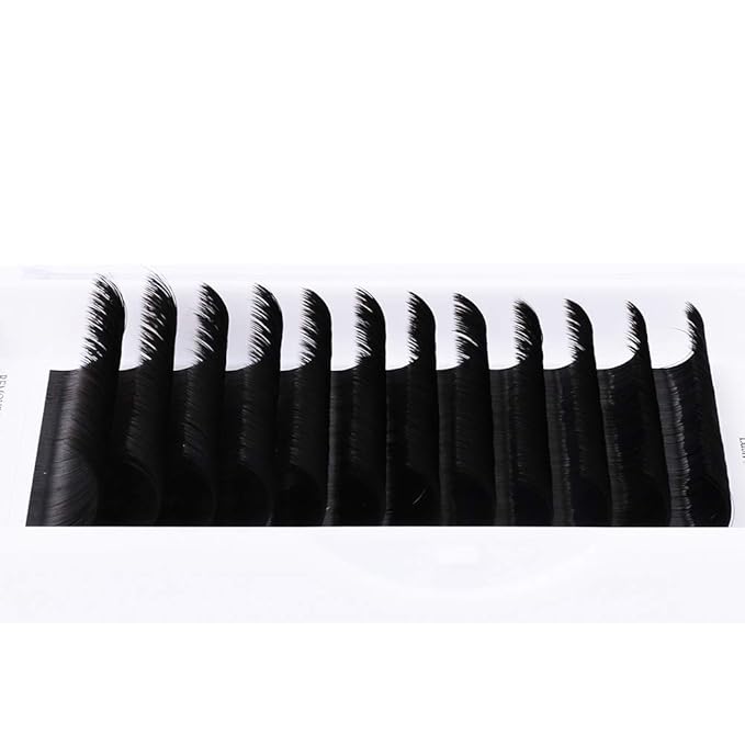 Mega Volume Lash Extensions 0.03-0.10mm C D CC DD L Curl 8-30mm Length Easy Fan Volume Lashes Self Fanning Eyelash Extensions 2D-20D (0.03-CC, 15-20mm Mix)
