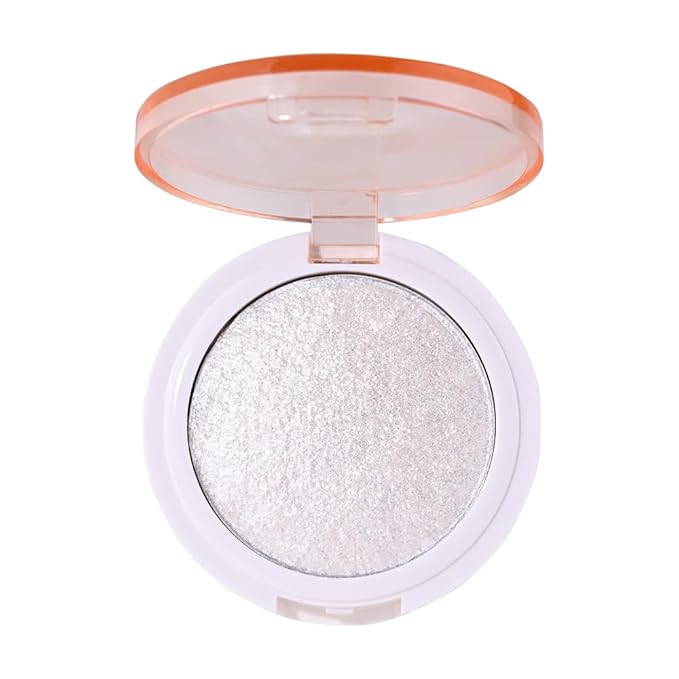 Highlighter Makeup Palette for Blush,Contour,Shadow,Face or Eye Makeup, Shimmer Glow, Creamy Mousse Pressed Powder, Intensely Pigmented, Glitter Sparkling (B03-01# Silver Pearl)